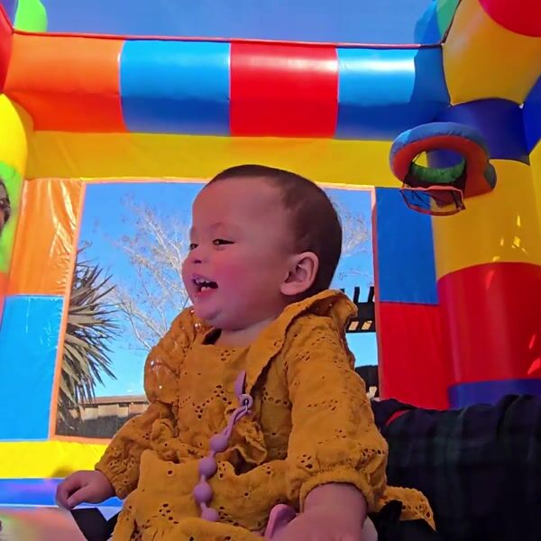 GO BOUNCER LEGO bounce house in action